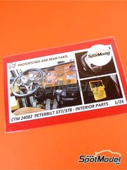 Czech Truck Model: Salpicadero escala 1/24 - Peterbilt 377 / 378 - fotograbados a todo color y manual de instrucciones - para las referencias de Italeri 3857, 3894 y 746