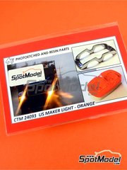 Czech Truck Model: Lights 1/25 scale - US marker lights orange - full colour photo-etched parts and photo-etched parts - 10 units image