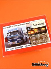 Czech Truck Model: Luces escala 1/24 - DAF y RBA - fotograbados - para las referencias de Italeri 760, 651, 763 y 777