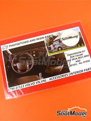 Czech Truck Model: Set de mejora y detallado escala 1/24 - Partes interiores para Volvo VN y VNL - fotograbados a todo color