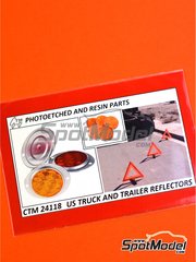 Czech Truck Model: Luces escala 1/24 - Reflectores para camiones y trailers americanos - fotograbados a todo color