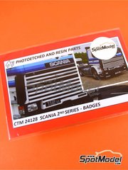 Czech Truck Model: Insignias escala 1/24 - Scania serie 2 - fotograbados - para las referencias de Italeri 753 y 780
