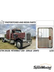 Czech Truck Model: Set de mejora y detallado escala 1/25 - Peterbilt 359 - fotograbados - para las referencias de Revell REV07412, 80-7412, REV11506 y REV12627
