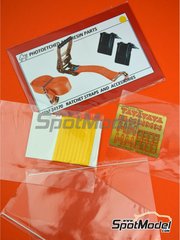 Czech Truck Model: Detail 1/24 scale - Ratchet straps yellow and accesories - photo-etched parts, seatbelt fabric and other materials image