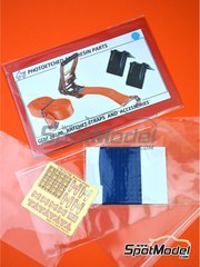 Czech Truck Model: Detail 1/24 scale - Ratchet straps blue and accesories - photo-etched parts, seatbelt fabric and other materials image