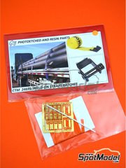 Czech Truck Model: Detail 1/24 scale - Weld-on ratchet straps orange - photo-etched parts, seatbelt fabric and other materials image