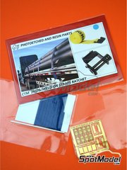 Czech Truck Model: Detail 1/24 scale - Weld-on ratchet straps blue - photo-etched parts and seatbelt fabric image