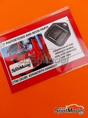 Czech Truck Model: Detalle escala 1/24 - Manetas de puerta Kenworth - fotograbados