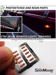 Czech Truck Model: Lights 1/24 scale - Marker lights orange - photo-etched parts - 10 units image