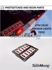 Czech Truck Model: Lights 1/24 scale - Marker lights red - photo-etched parts - 10 units