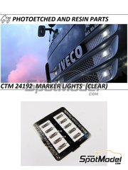 Czech Truck Model: Luces escala 1/24 - Luces de posicin transparentes - fotograbados - 10 unidades