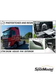 Czech Truck Model: Set de mejora y detallado escala 1/24 - Volvo FH4 - fotograbados y manual de instrucciones - para la referencia de Italeri 3942