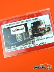 Czech Truck Model: Lights 1/25 scale - GMC Astro / Chevrolet Titan - photo-etched parts