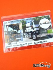 Czech Truck Model: Dashboard 1/25 scale - White Freightliner - full colour photo-etched parts - for AMT reference AMT620 image