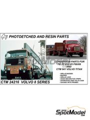 Czech Truck Model: Fotograbados escala 1/25 - Volvo serie 8 - fotograbados a todo color - para AMT y ERTL kits