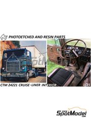 Czech Truck Model: Salpicadero escala 1/25 - Mack Cruiseliner - fotograbados a todo color