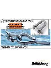 Czech Truck Model: Detail 1/24 scale - D Shackle hook - resin parts - 4 units