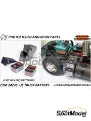 Czech Truck Model: Detail 1/24 scale - US truck battery 6v - resin parts, water slide decals and other materials - 4 units image