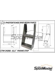 Czech Truck Model: Detalle escala 1/24 - Bastidor con escalones 15,5 pulgadas - fotograbados - 1 unidades