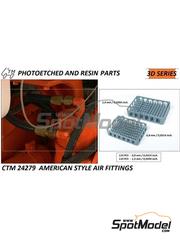 Czech Truck Model: Detail up set 1/24 scale - American style air line fittings - 3D printed parts - 108 + 56 + 56 units image