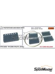 Czech Truck Model: Set de mejora y detallado escala 1/24 - Ojales para cord�n TIR - ovalados - piezas impresas en 3D y otros materiales - 200 unidades