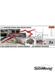 Czech Truck Model: Detail 1/24 scale - Ratchet chain binder - extended package - 3D printed parts and other materials - 3 units image