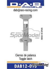 D.A.B. Models: Bonnet pins 1/12 scale - Toggle latch - 3D printed parts - 10 units