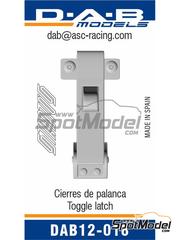 D.A.B. Models: Bonnet pins 1/12 scale - Toggle latch - 3D printed parts - 10 units