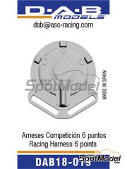 D.A.B. Models: Seatbelts 1/18 scale - Racing harness 6 points - 3D printed parts - 2 units image