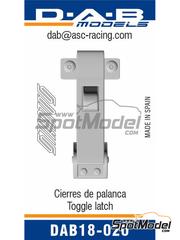 D.A.B. Models: Bonnet pins 1/18 scale - Toggle latch - 3D printed parts - 10 units