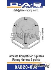D.A.B. Models: Seatbelts 1/20 scale - Racing harness 6 points - 3D printed parts - 2 units image
