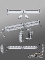 D.A.B. Models: Lamp pod 1/24 scale - Leds Rally Lamps - Type A - 3D printed parts, water slide decals, other materials and assembly instructions