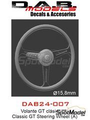 D.A.B. Models: Volante escala 1/24 - Volante clsico de GT - Tipo A - piezas impresas en 3D - 3 unidades