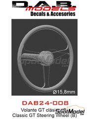D.A.B. Models: Volante escala 1/24 - Volante clsico de GT - Tipo B - piezas impresas en 3D - 3 unidades
