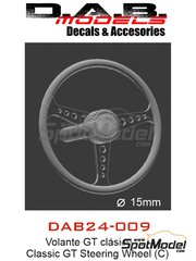 D.A.B. Models: Volante escala 1/24 - Volante clsico de GT - Tipo C - piezas impresas en 3D - 3 unidades