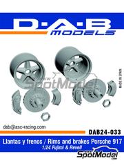 D.A.B. Models: Detail up set 1/24 scale - Porsche 917K - 3D printed parts - for Fujimi references FJ12173, HR-5, FJ12175, FJ12188, FJ12198, FJ12199, FJ12214, FJ12236, FJ12261, FJ12359, FJ123592, FJ123882, RS-84, FJ126074, FJ126135, 12613, RS-4, FJ126135.OUTLET, FJ126142, 12614, RS-88, FJ126159, RS-92, FJ126166, 12616 and RS-98, or Revell references REV07709 and REV07738