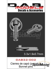 D.A.B. Models: Bonnet pins 1/32 scale - Bonnet pins - 3D printed parts - 10 units