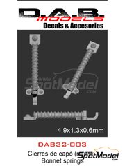 D.A.B. Models: Bonnet pins 1/32 scale - Spring bonnet pins - 3D printed parts - 10 units