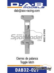 D.A.B. Models: Bonnet pins 1/32 scale - Toggle latch - 3D printed parts - 10 units