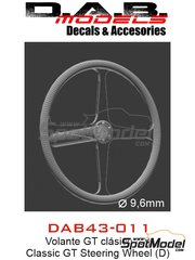 D.A.B. Models: Steering wheel 1/43 scale - Classic GT steering wheel - Type D - 3D printed parts - 3 units