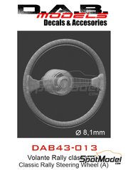 D.A.B. Models: Volante escala 1/43 - Volante clsico de rally - Tipo A - piezas impresas en 3D - 3 unidades