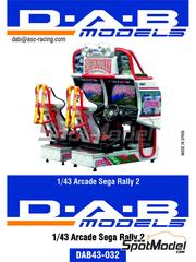 D.A.B. Models: Scale model kit 1/43 scale - Arcade Sega Rally 2 - 3D printed parts, water slide decals, other materials and assembly instructions image