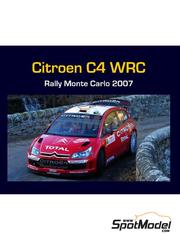 D.Modelkits: Car scale model kit 1/24 scale - Citroen C4 WRC Citro&euml;n Total WRT Team sponsored by Total #1, 2 - Sebastien Loeb (FR) + Daniel Elena (MC), Daniel 'Dani' Sordo (ES) + Marc Mart&iacute; (ES) - Monte Carlo Rally - Rallye Automobile de Monte-Carlo 2007 - photo-etched parts, plastic parts, rubber parts, water slide decals, assembly instructions and painting instructions image