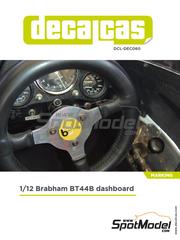 Decalcas: Decals 1/12 scale - Brabham Ford BT44B - water slide decals and assembly instructions - for Tamiya references TAM12018, BS1218 and TAM12042
