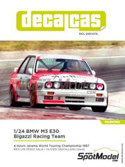 Decalcas: Marking / livery 1/24 scale - BMW M3 E30 Bigazzi Racing Team sponsored by Marlboro #43 - Luis Prez-Sala (ES) + Olivier Grouillard (FR) - 4 Hours Jarama World Touring Championship WTCC  1987 - paint masks, water slide decals, assembly instructions and painting instructions - for Beemax Model Kits references B24007, Aoshima 098196 and B24019, or Nunu references PN24014, PN-24014, PN24017, PN-24017, PN24019 and PN-24019