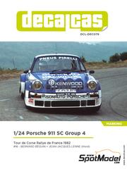 Decalcas: Decoracin escala 1/24 - Porsche 911 SC Grupo 4 patrocinado por Kenwood Sonauto N 16 - Bernard Bguin (FR) + Jean-Jacques 'JJ' Lenne (FR) - Tour de Corse Rally de Francia 1982 - calcas de agua e instrucciones de colocacin - para la referencia de Heller 80714, o las referencias de Tamiya TAM24328 y TAM24334