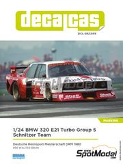Decalcas: Marking / livery 1/24 scale - BMW 320 E21 Turbo Group 5 Schnitzer Team sponsored by Abel Lepitre #56 - Walter Brun (CH) - Deutsche Rennsport Meisterschaft DRM 1980 - paint masks, water slide decals and placement instructions - for Beemax Model Kits reference BX24028