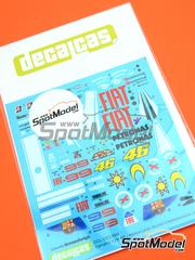 Decalcas: Marking / livery 1/12 scale - Yamaha YZR M1 #46 - Valentino Rossi (IT) - Motorcycle World Championship 2009 - water slide decals manufactured with digital technology - for Tamiya references TAM14117, TAM14119 and TAM14120