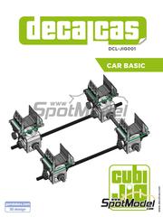 Decalcas: Herramienta de modelismo escala 1/24 - Car CubiJig - piezas impresas en 3D y piezas de metal