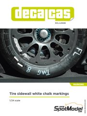 Whitewall tyres Decals 36mm 1/18 Waterslidedecal PN10-18-3 